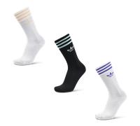Adidas Solid Crew 3 Pack Unisexe - Chaussettes, Blanc - Taille 40-42 White 40-42