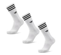 Adidas Solid Crew 3 Pack Unisexe - Chaussettes, Blanc - Taille 40-42 White 40-42