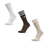 Adidas Solid Crew 3 Pack Unisexe - Chaussettes, Blanc - Taille 43-45 White 43-45