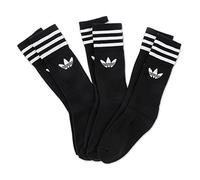 adidas - Solid Crew - Chaussettes - Lot de 3 - Homme - Noir/Blanc - 43-46 EU