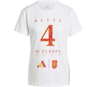 Adidas Spain Euro Winners T-Shirt Womens Blanc 14 (L) Female