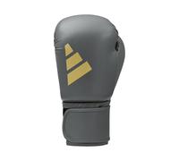 adidas Speed 50 gants de boxe à velcro 7,5 cm, gris/or, 8 oz | Similicuir résistant à l'usure, forme IMF classique et mousse légère haute densité. Pour l'entraînement et le ring