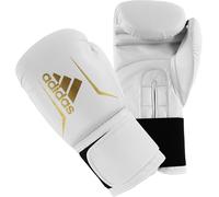 adidas Speed 50 Gym Fitness Training Workout Sparring Kick Boxing Gloves Mens Women Kids 6oz 8oz 10oz 12oz 14oz 16oz Gants de Boxe Unisexe, Blanc/doré, 454 g