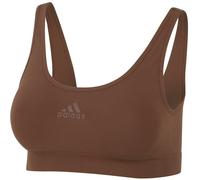 Adidas Sport Active Seamless Micro Stretch Scoop Lounge Bra Toasted Mocha 10 (S) Female