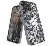 adidas Sport Coque conçue pour iPhone 13 Pro Max 6.7, Coque résistante aux Chutes, Bords surélevés, Léopard Gris