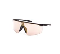 Adidas Sport Femme SP0075 02G Lunettes de soleil Plastique Noir-opaque Marron Masque Normale Miroir