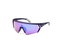 Adidas Sport Homme SP0063 92Z Lunettes de soleil Injecté Bleu opaque Violet Masque Miroir Ombré