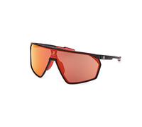 Adidas Sport Homme SP0073 02L Lunettes de soleil Plastique Noir-opaque Orange Masque Normale Miroir