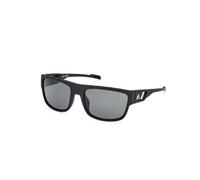 Adidas Sport Homme SP0082 02N Lunettes de soleil Injecté Noir Vert Carré Normale
