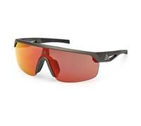 Adidas Lunettes de sport SP0109 noires verres miroir orange Femme