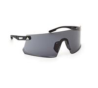 adidas Sport SP0090 Lunettes de Soleil Homme et Femme, Lunettes de Soleil Unisexes Sportives Fines et Légères, Forme Lentille Écran, Étui Inclus, Verres Fumés, Noir Mat