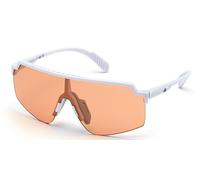 Adidas Sport Unisex SP0018 21L Lunettes de soleil Plastique Blanc Marron Masque Normale
