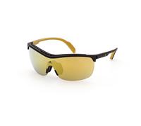 Adidas Sport Unisex SP0043 02G Lunettes de soleil Injecté Noir-opaque Marron Masque Normale Miroir