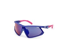 Adidas Sport Unisex SP0055 91Z Lunettes de soleil Plastique Bleu opaque Violet Masque Miroir Ombré