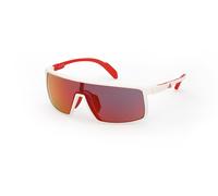 Adidas Sport Unisex SP0057 PRFM Shield 24L Lunettes de soleil Plastique Blanc Transparent Masque Miroir
