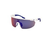 Adidas Sport Unisex SP0095 21Z Lunettes de soleil Injecté Blanc Violet Masque Normale
