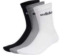 Adidas Chaussettes de sport Linear Crew 3 paires matelassées gris/noir/blanc 43-45