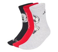 ADIDAS SPORTSWEAR Chaussettes de sport 'Disney Micky Maus' gris chiné / rouge / noir, Taille 22-24