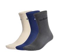 ADIDAS SPORTSWEAR Chaussettes de sport 'Linear Crew Cushioned 6 Pair Pack' bleu marine / gris foncé / blanc, Taille 40-42