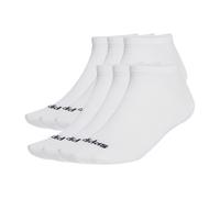 adidas Mixte LINEAR CREW SOCKS CUSHIONED SOCKS 6 PAIR PACK, White/Black, 6-7 Years