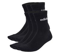 adidas Mixte LINEAR CREW SOCKS CUSHIONED SOCKS 6 PAIR PACK, Black/White, 6.5-8