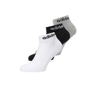 ADIDAS SPORTSWEAR Chaussettes de sport 'Linear Cushioned' gris / noir / blanc, Taille 28-30