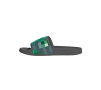 ADIDAS SPORTSWEAR Claquettes / Tongs 'ADILETTE SHOWER - MINECRAFT' anthracite / vert clair / vert foncé / blanc, Taille 44,5-45