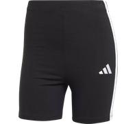 adidas Sportswear Essentials 3-Stripes High Waisted Biker Womens Shorts L Noir