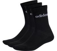 Adidas Chaussettes mi-montantes Linear rembourrées mixte - Lot de 3 Noir/Blanc 37-40