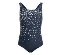 ADIDAS SPORTSWEAR Maillot de bain de sport 'Glitter V-back Swimsuit' bleu foncé / argent, Taille 110