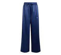 adidas Fille Satin Wide Leg Pants, Dark Blue/Dual Indigo, 7-8 Years