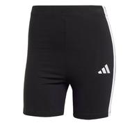 Adidas Damen Essentials 3-Stripes High Waisted Biker Shorts, Black/White, M