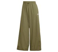 adidas Femme Essentials 3-Stripes Lifestyle Woven Parachute Pants, Olive Strata/White, M