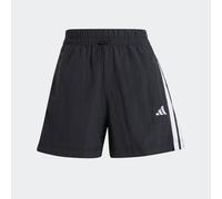 adidas Damen Essentials 3-Stripes Lifestyle Woven Shorts, Black/White, S