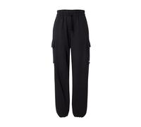 adidas Damen Essentials Linear Fleece Cargo Pants, Black/White, XL