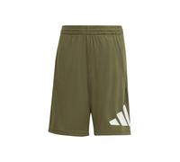 adidas - Kid's Train-Essential Big Logo Shorts - Short - 140 - olive strata / white
