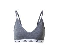 ADIDAS SPORTSWEAR Soutien-gorge de sport 'Purebare Light-Support' gris / blanc, Taille 4XS