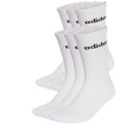 adidas Sportswear Sportswear Linear Crew 6 pcs Chaussettes S Blanc