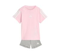 ADIDAS SPORTSWEAR Survêtement 'Essentials' gris chiné / rose / blanc, Taille 74