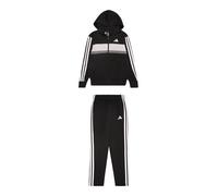 Adidas Seasonal Essentials Tiberio 3 Stripes Fleece Tracksuit Noir 9-10 Years Garçons,Filles