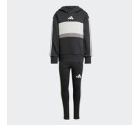 Adidas Seasonal Essentials Tiberio 3 Stripes Fleece Leggings Tracksuit Noir 6-7 Years Fille