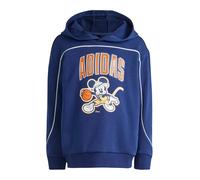 adidas Unisex Kinder Disney Mickey Mouse Hooded Sweatshirt, Dark Blue/Pure Orange/Off White, 7-8 Years