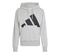 adidas Sweat à capuche Homme Essentials BIG Logo French Terry Gris chiné/Noir S