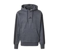 adidas Homme Essential Three Stripes Fleece Hoodie Sweatshirt, Dark Grey Heather/Black, M