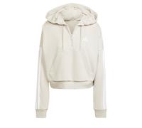 Sweat-shirt à capuche zip 1/4 french terry 3 bandes Essentials Beige / White 2XS