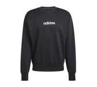 adidas Herren Essentials Linear Fleece Sweatshirt, Black/White, L