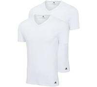 adidas Lot de 4 t-shirts à col en V pour homme - Col en V - Durable, Blanc 2, XXL