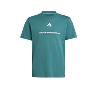 ADIDAS SPORTSWEAR T-Shirt fonctionnel 'adidas Slogan Single Jersey' émeraude / blanc, Taille 140