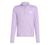 adidas - Girl's Goto PZ 1/4 Zip Longsleeve Tee - T-shirt technique - 164 - white / powder plum