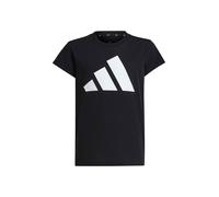 adidas Fille Essentials Cotton T-Shirt, Black/White, 9-10 Years